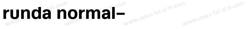 runda normal字体转换